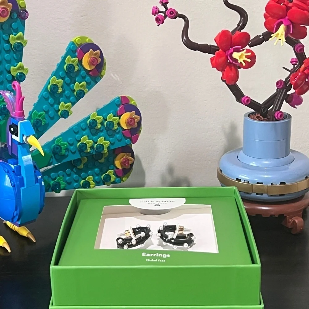 Kate Spade Black Hoop Earrings